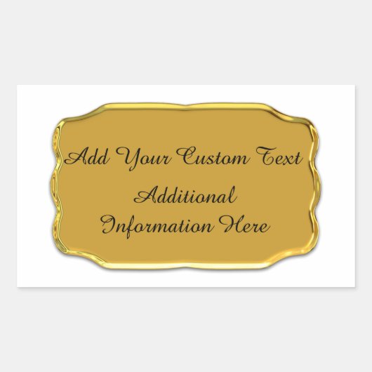 Elégant Sceau Et Stickers Personnalisés Or (Devant)