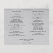 Élégant scénario Mariage noir et argent, programme (Dos)