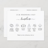 Élégant scénario minimal Mariage, programme (Devant / Derrière)