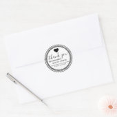 Elegant schattig  hart dank u bedrijf ronde sticker (Envelop)