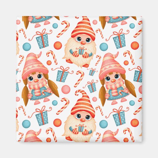 Elegant schattig kerstfeest magneet (Voorkant)