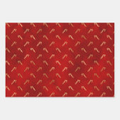 Elegant schattig rood en goud folie snoeprietpatro inpakpapier vel (Voorkant 3)