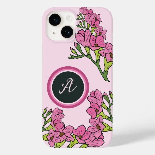 Elegant schattig roze bloemen bloemenpatroon Case-Mate iPhone case (Achterkant)