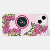 Elegant schattig roze bloemen bloemenpatroon Case-Mate iPhone case (Achterkant (horizontaal))