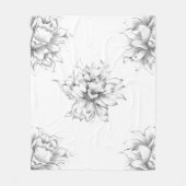 Elegant schattig schetsen van de florale moderne d fleece deken (Voorkant)