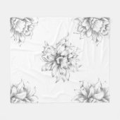 Elegant schattig schetsen van de florale moderne d fleece deken (Voorkant (Horizontaal))