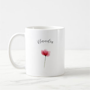 Elegant Schattig Verfijnd Genoemd Romantisch Bloem Koffiemok