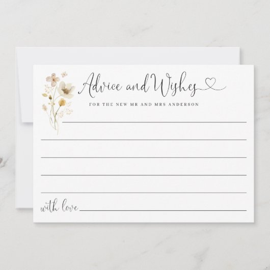 Elegant Schattige Advies en Wensen Wildbloemen Flo (Voorkant)