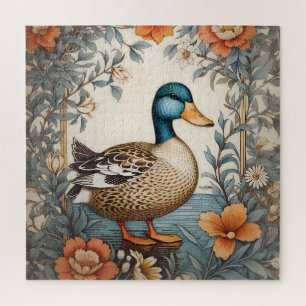 Elegant Schattige Plump Duck  Bloemen Legpuzzel