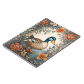 Elegant Schattige Plump Duck Bloemen Notitieboek (Linkerzijde)