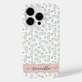 Elegant Schattige wit gebladerte verlaat parels op Case-Mate iPhone Case (Achterkant)