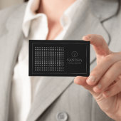 Elegant Schattige Zwart Modern Monogram Custom Visitekaartje