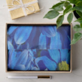 Elegant schilderblauw bloemweefselpapier tissuepapier (Geschenk)