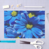 Elegant schilderblauw bloemweefselpapier tissuepapier (Craft)