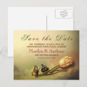 Elegant  schilderij Save the date briefkaarten (Voorkant / Achterkant)