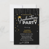 Elegant School Afstuderen Fotojaar Glitter Kaart (Voorkant)