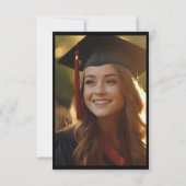 Elegant School Afstuderen Fotojaar Glitter Kaart (Achterkant)