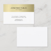 Elegant, schoon, goud, luxe, modern design visitekaartje (Voorkant / Achterkant)