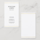 Elegant schoon ontwerp met een modern, goudkleurig visitekaartje (Voorkant / Achterkant)