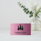 Elegant schoonmaakservice Roos Roze Visitekaartje (Staand voorkant)