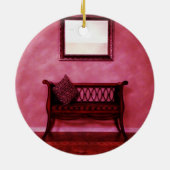 Elegant schotel verstelbare stoel spiegelbeeld bin keramisch ornament (Achterkant)