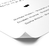 Elegant Schrift In Liefdevolle Herinnering Herdenk Poster (Hoek)