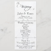 Elegant Schrift & Monogram - Witte Parel Bruiloft Programma (Voorkant)