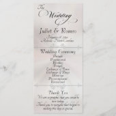 Elegant Schrift & Monogram - Witte Parel Bruiloft Programma (Voorkant)