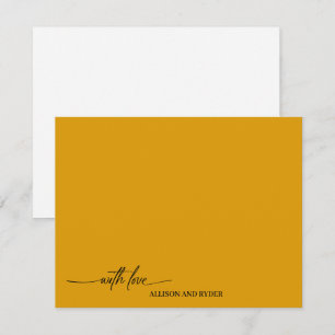 Elegant Schrift Oranje Mango Met Liefde Dank Je We Notitiekaartje