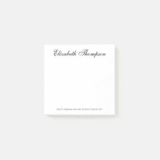 Elegant Schrift Post-it® Notes (Voorkant)