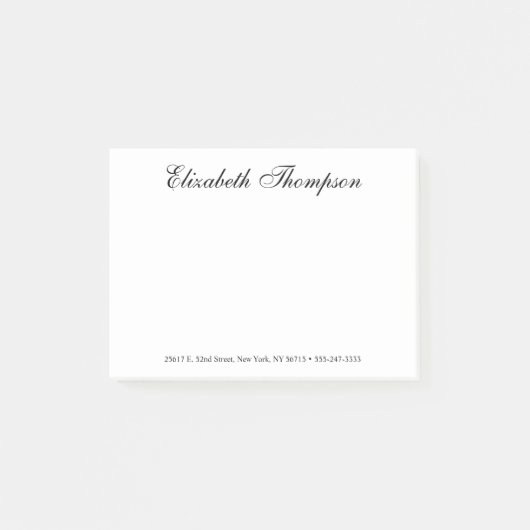 Elegant Schrift Post-it® Notes (Voorkant)