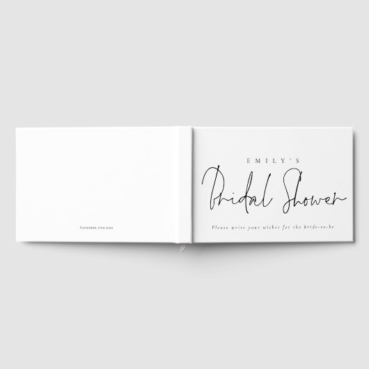 Elegant schrift trouwfeest gast boek voor bruid (Volledig)