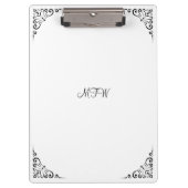  elegant schuifwiel Optioneel aangepast monogram Klembord (Voorkant)