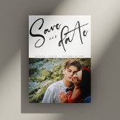 Elegant Schuin Schrift Foto Bruiloft Save The Date