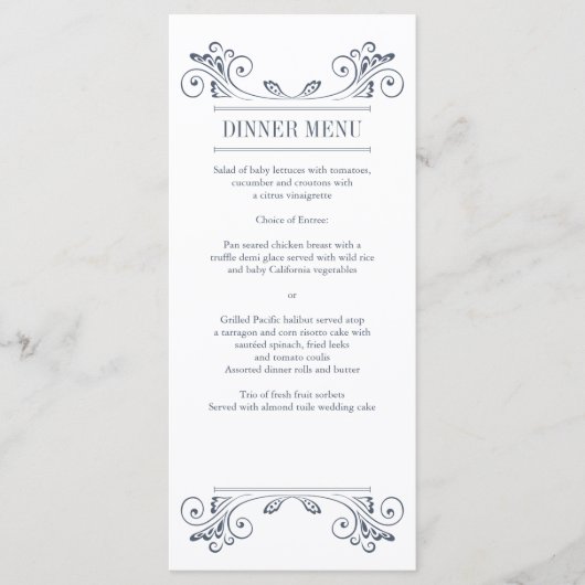 Elegant Sconce Receptie Menu Rack Kaart (Voorkant)