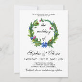 Elegant Scottish Thistle Floral Wedding Kaart (Voorkant)