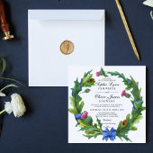Elegant Scottish Thistle Floral Wedding Kaart