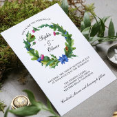 Elegant Scottish Thistle Floral Wreath Kaart