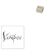 Elegant Scratched Lettering Vampire Halloween Rubberstempel (Gestempeld)