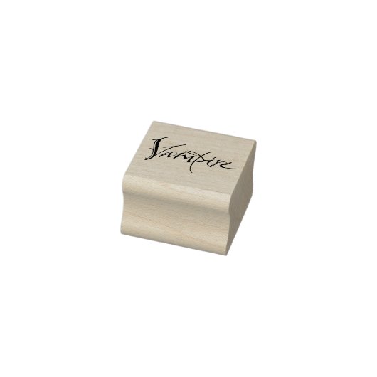 Elegant Scratched Lettering Vampire Halloween Rubberstempel (Stempel)