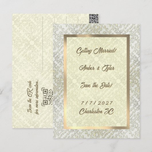 Elegant Scribble Pattern Briefkaart (Voorkant / Achterkant)