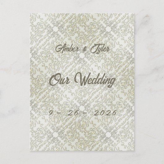 Elegant Scribble Pattern Briefkaart (Voorkant)