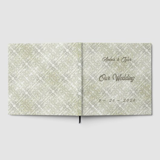 Elegant Scribble Pattern Gastenboek (Volledig)