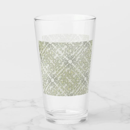 Elegant Scribble Pattern in Gold & Silver Glas (Achterkant)