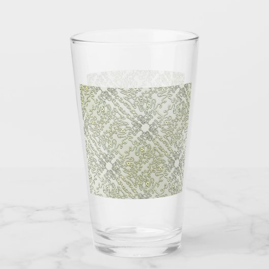 Elegant Scribble Pattern in Gold & Silver Glas (Voorkant)