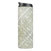 Elegant Scribble Pattern in Gold & Silver Thermosbeker (Geroteerd rechts)