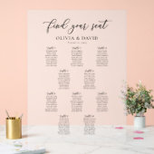 Élégant Script 10 table Seating Chart Symbole acry (Mariage)