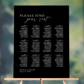 Élégant Script 12 table Seating Chart Symbole acry (Neutre)