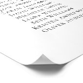 Élégant Script 13 Tables Bienvenue Tableau de sièg (Coin)