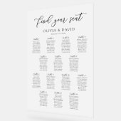 Élégant Script 14 table Seating Chart Symbole acry (Angle)